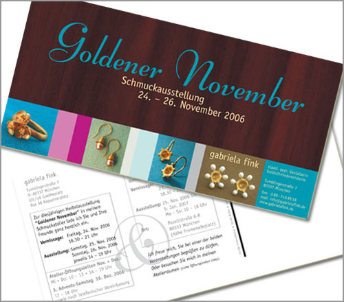 gabriela fink | SCHMUCK – Postkarte...Ausstellungs-Einladung